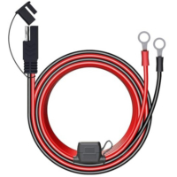 Toitekaabel 24V, 2×6 mm², 4 m, rõngasklemmidega